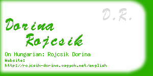 dorina rojcsik business card